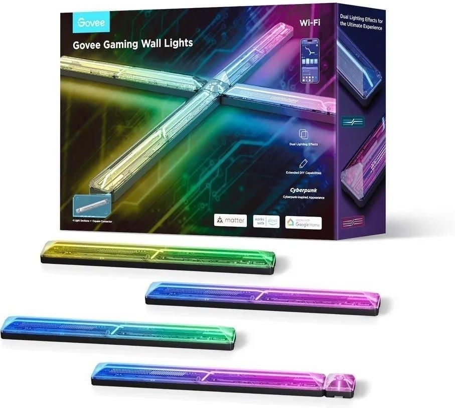 GOVEE Govee H6063 Luce da parete da gioco | Illuminazione LED | RGBIC, Wi-Fi 2.4GHz + Bluetooth - LAMPADINE | TecnoCARE.net Sabaudia, Latina, Terracina, San Felice Circeo e Pontinia