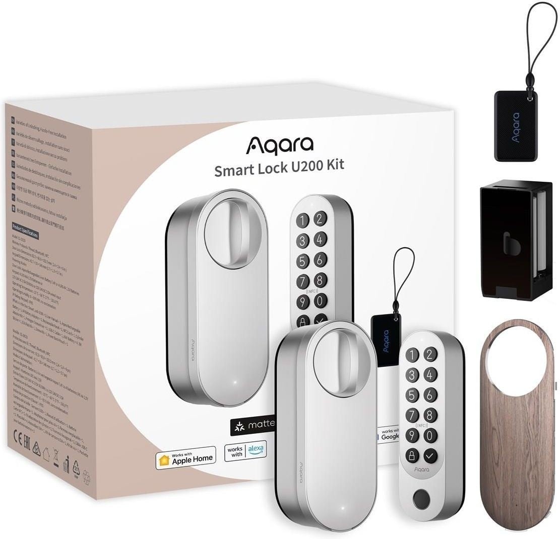 AQARA Aqara EL-D02DS Kit Serratura Intelligente U200 Argento Serratura per Porta Smart HomeKit - DISPOSITIVI SMART PER LA CASA | TecnoCARE.net Sabaudia, Latina, Terracina, San Felice Circeo e Pontinia