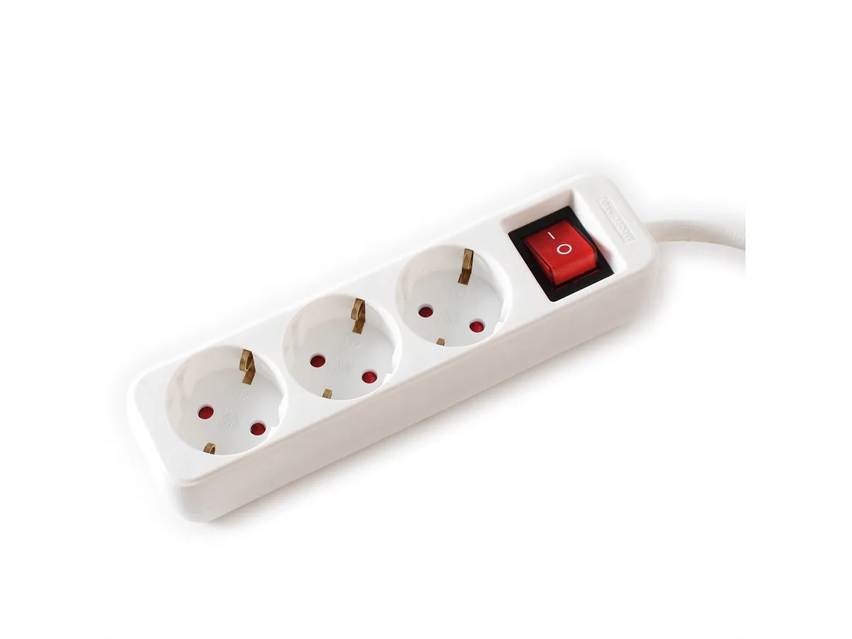 VALUE VALUE POWER STRIP, 3X, CON INTERRUTTORI, BIANCO, 1.5M, SHUKO - MULTIPRESE | TecnoCARE.net Sabaudia, Latina, Terracina, San Felice Circeo e Pontinia
