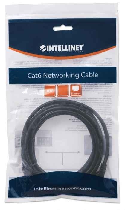 INTELLINET Intellinet 1m Cat6 cavo di rete Nero U/UTP (UTP) - CAVI PER COMPUTER E PERIFERICHE | TecnoCARE.net Sabaudia, Latina, Terracina, San Felice Circeo e Pontinia