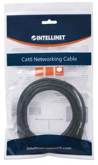 INTELLINET Intellinet 5m Cat6 cavo di rete Nero U/UTP (UTP) - CAVI PER COMPUTER E PERIFERICHE | TecnoCARE.net Sabaudia, Latina, Terracina, San Felice Circeo e Pontinia
