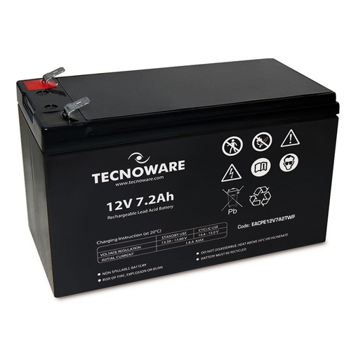 TECNOWARE TECNOWARE POWER BATTERY 12V 7,2AH FASTON 6,3 MM - BATTERIE UPS | TecnoCARE.net Sabaudia, Latina, Terracina, San Felice Circeo e Pontinia