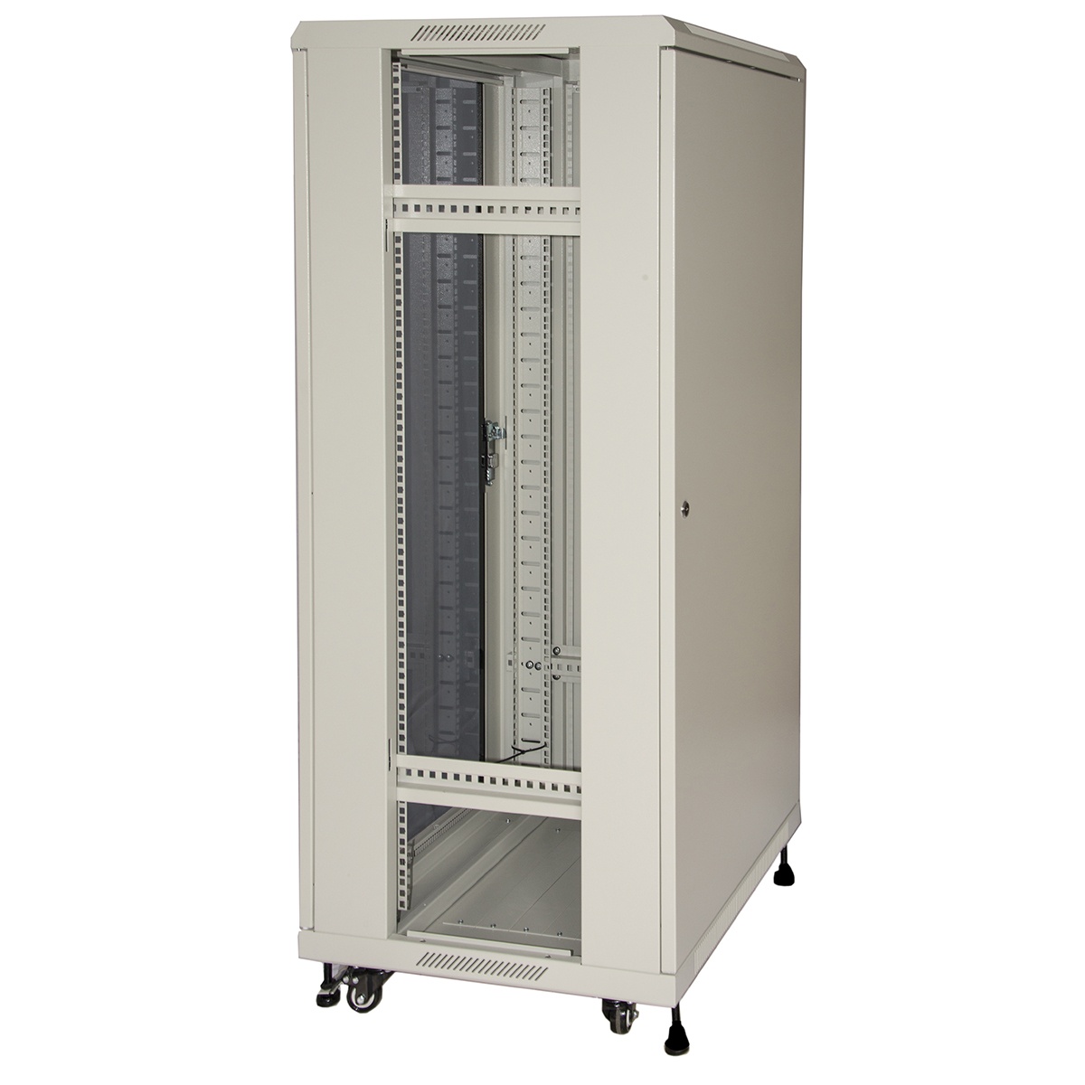 LINK ARMADIO RACK 19 42U (A)2055, (L)600, (P)600 COLORE GRIGIO DISASSEMBLATO PORTA VETRO - ARMADI RACK | TecnoCARE.net Sabaudia, Latina, Terracina, San Felice Circeo e Pontinia