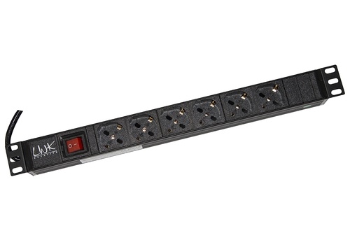 LINK MULTIPRESA DA RACK 19 6 PRESE UNIVERSALI CON INTERRUTTORE SPINA ITALIANA 16A COLORE NERO VITI INCLUSE - ARMADI RACK ACCESSORI | TecnoCARE.net Sabaudia, Latina, Terracina, San Felice Circeo e Pontinia