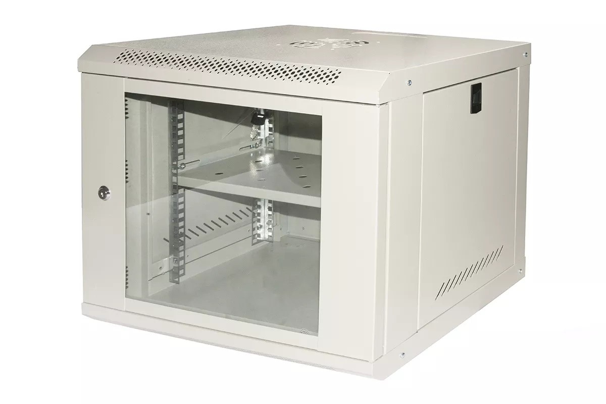 LINK ARMADIO RACK 19 9U  LINK SERIE LIGHT COLORE GRIGIO CON PORTA VETRO (AxPxL) MM 450X400X530 RIPIANO INCLUSO - ARMADI RACK | TecnoCARE.net Sabaudia, Latina, Terracina, San Felice Circeo e Pontinia