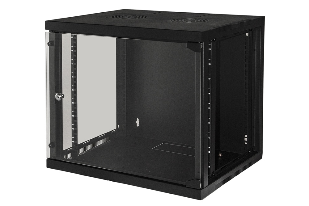 LINK ARMADIO RACK 19 9U LINK SERIE LIGHT COLORE NERO CON PORTA VETRO (AxPxL) MM 450X400X530 RIPIANO INCLUSO - ARMADI RACK | TecnoCARE.net Sabaudia, Latina, Terracina, San Felice Circeo e Pontinia