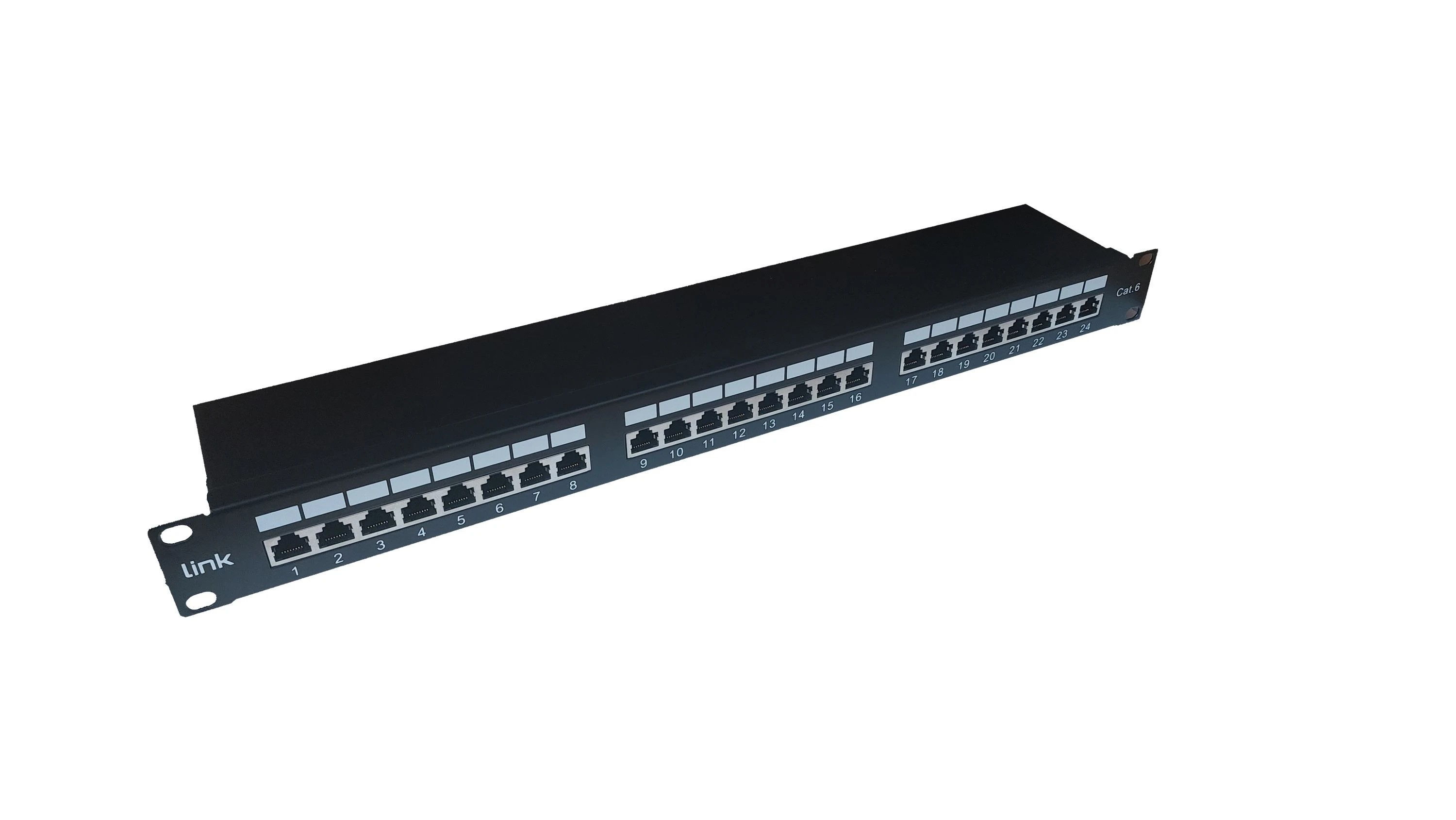 LINK PANNELLO PATCH PER RETI CON 24 PORTE RJ45 CAT 6 SCHERMATO 19 COLORE NERO - ARMADI RACK ACCESSORI | TecnoCARE.net Sabaudia, Latina, Terracina, San Felice Circeo e Pontinia
