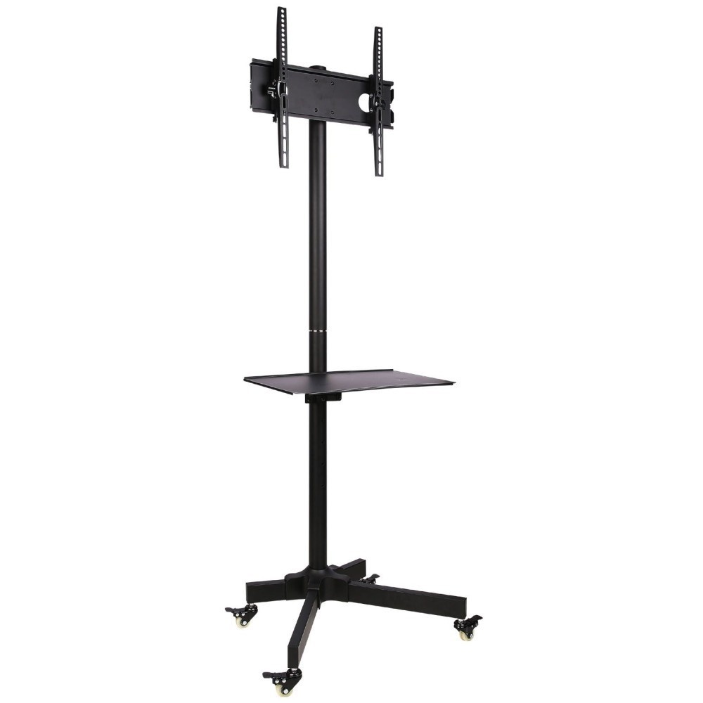 TECHLY Techly ICA-TR21 Supporto TV mobile 23-55" fino a 55kg con ripiano AV regolabile - ACCESSORI ED ELEMENTI PER APPARECCHIATURA AUDIO | TecnoCARE.net Sabaudia, Latina, Terracina, San Felice Circeo e Pontinia
