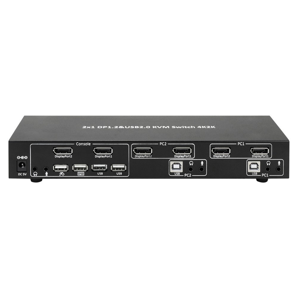 TECHLY Techly IDATA DP-KVM2 Switch KVM 2x1 DisplayPort/USB 4K Dual-Video con USB 2.0 - TASTIERE E CONTROLLER | TecnoCARE.net Sabaudia, Latina, Terracina, San Felice Circeo e Pontinia