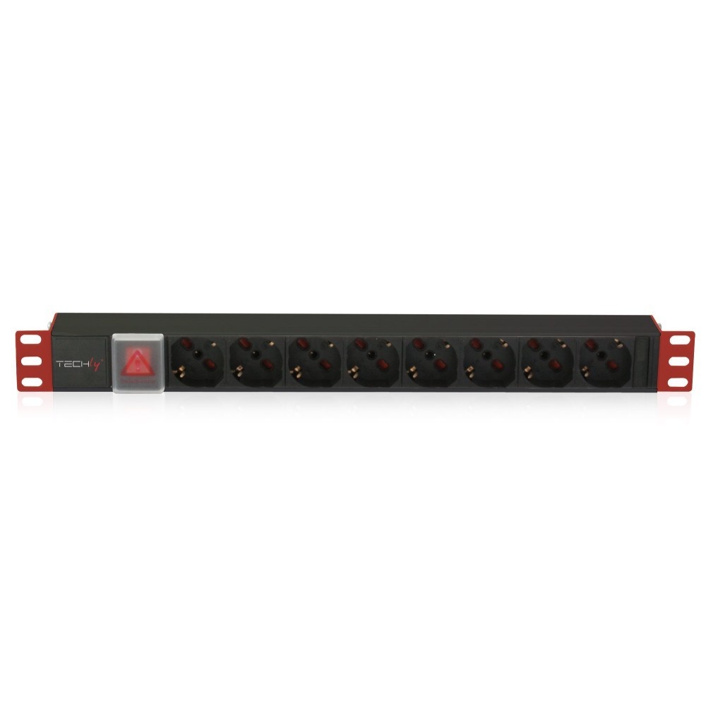 TECHLY Techly I-CASE STRIP-18C20 Barra di alimentazione 19' 1U X8 - prese Schuko - BATTERIE E ALIMENTATORI | TecnoCARE.net Sabaudia, Latina, Terracina, San Felice Circeo e Pontinia