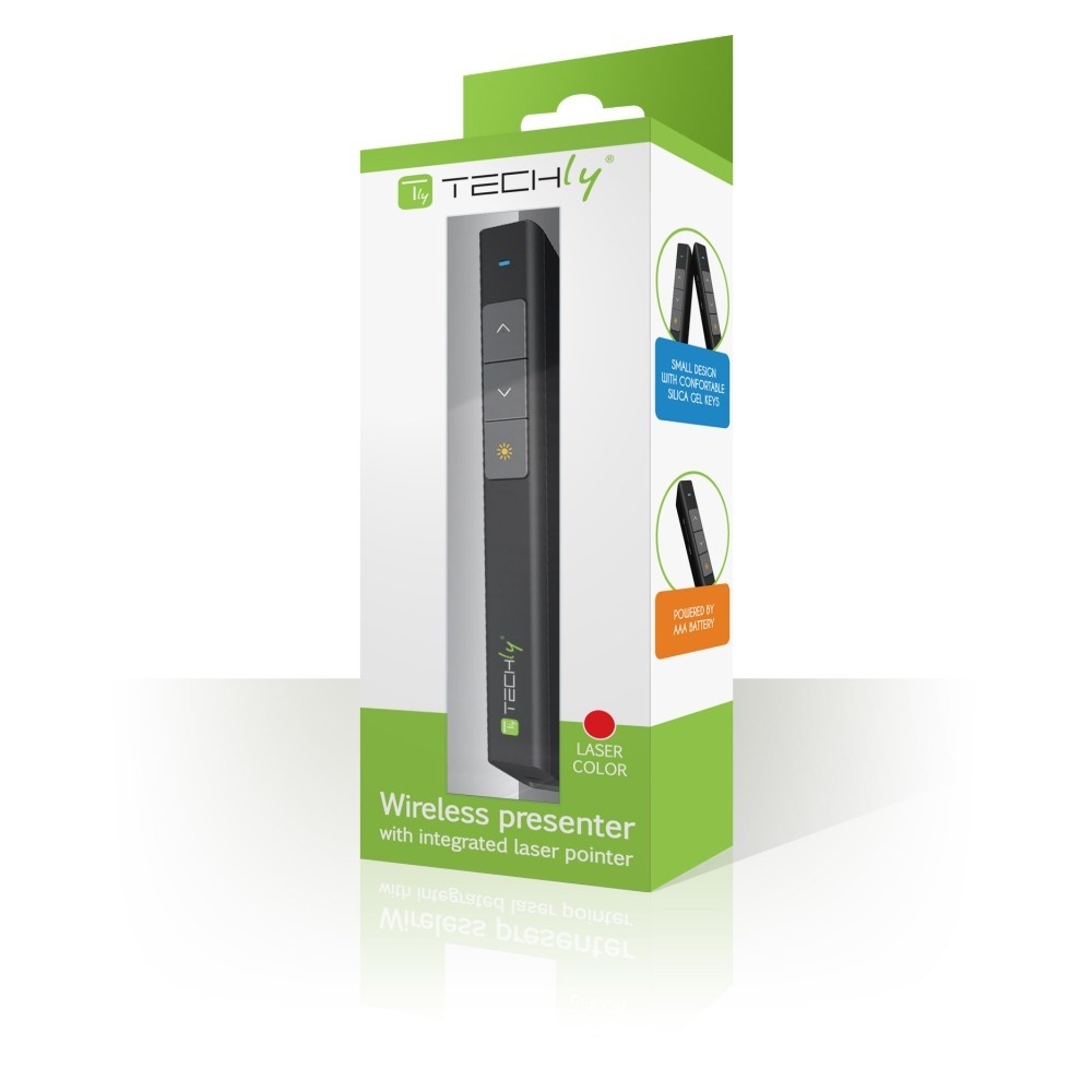 TECHLY Techly ITC-LASER26 Presentatore wireless con puntatore laser - TASTIERE E CONTROLLER | TecnoCARE.net Sabaudia, Latina, Terracina, San Felice Circeo e Pontinia