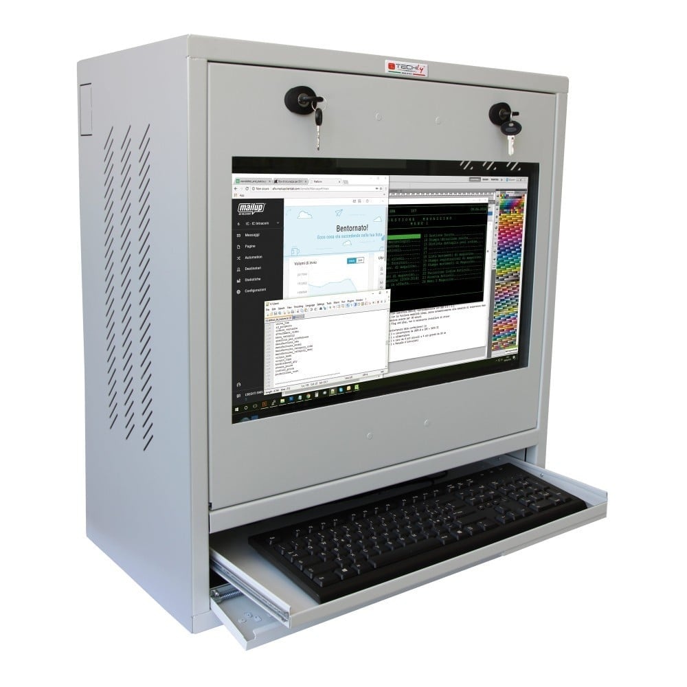 TECHLY Techly ICRLIM10SV Armadio per PC industriale e monitor touchscreen da 22” - COMPONENTI | TecnoCARE.net Sabaudia, Latina, Terracina, San Felice Circeo e Pontinia