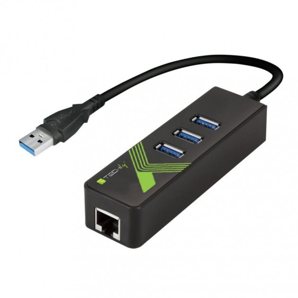 TECHLY Techly IDATA USB-ETGIGA-3U2 Scheda di rete/adattatore USB 3.0 a RJ45 Gigabit, hub 3x USB 3.2 - PC | TecnoCARE.net Sabaudia, Latina, Terracina, San Felice Circeo e Pontinia