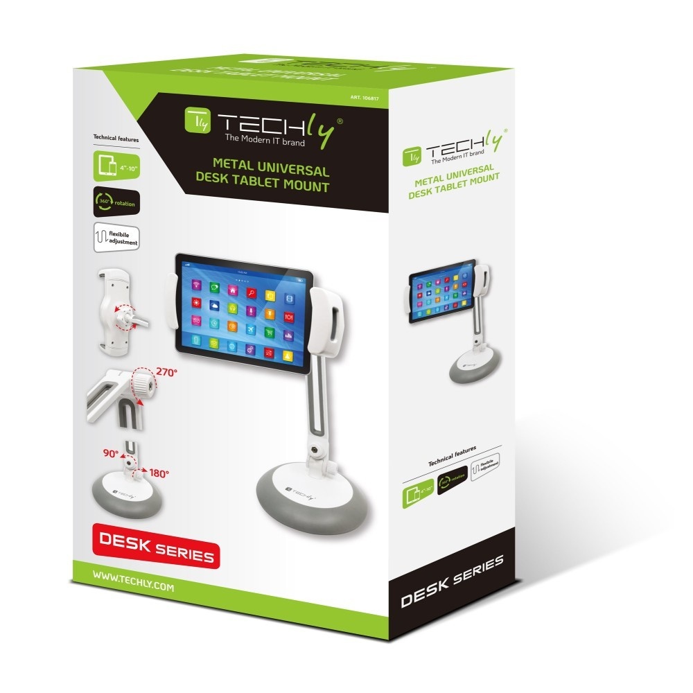 TECHLY Techly ICA-TBL 165 Supporto da scrivania regolabile per tablet 4-10" - ACCESSORI PER APPARECCHIATURE DI TELECOMUNICAZIONE | TecnoCARE.net Sabaudia, Latina, Terracina, San Felice Circeo e Pontinia