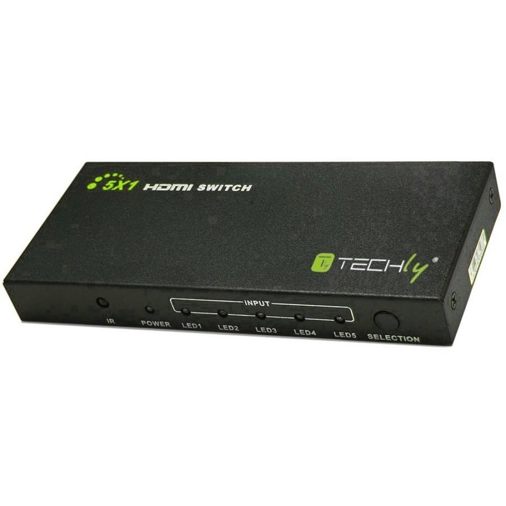 TECHLY Techly IDATA HDMI-4K51 Switch HDMI 1.4 5x1 4K60Hz con telecomando - ELABORAZIONI E DISTRIBUZIONI DEL SEGNALE | TecnoCARE.net Sabaudia, Latina, Terracina, San Felice Circeo e Pontinia