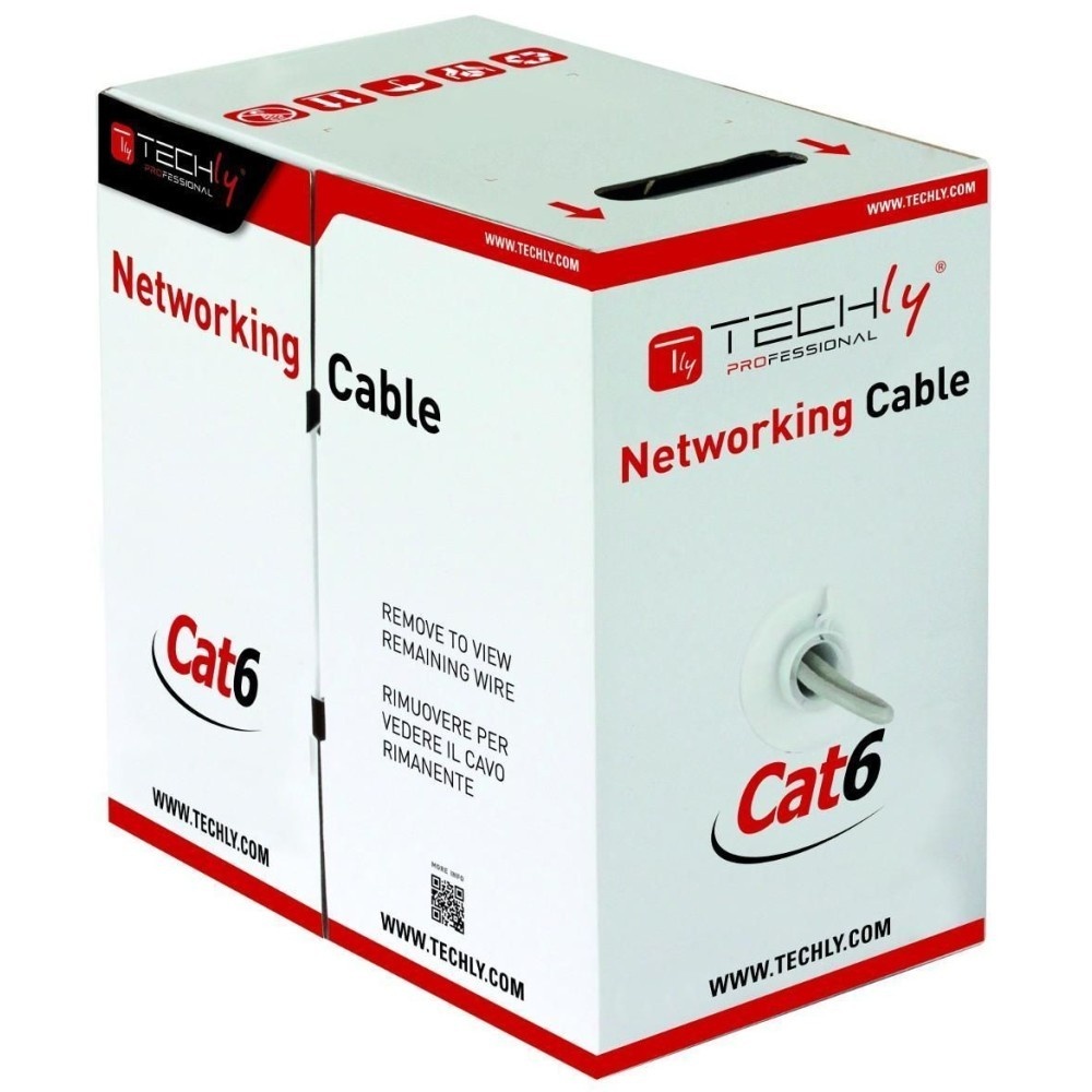 TECHLY Techly ITP9-RIS-0305 Cavo Twisted Pair Cat6 SFTP 305m CCA Grigio - CAVI PER COMPUTER E PERIFERICHE | TecnoCARE.net Sabaudia, Latina, Terracina, San Felice Circeo e Pontinia