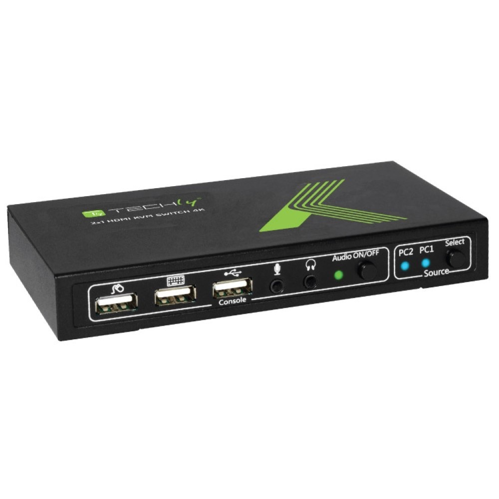 TECHLY Techly IDATA KVM-HDMI2U Switch KVM 2x1 HDMI/USB 4K60Hz con USB 2.0 - TASTIERE E CONTROLLER | TecnoCARE.net Sabaudia, Latina, Terracina, San Felice Circeo e Pontinia