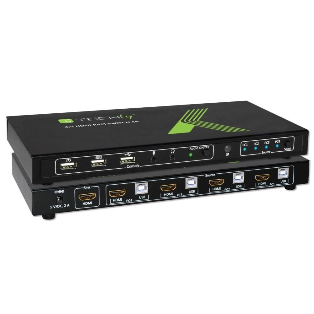 TECHLY Techly IDATA KVM-HDMI4U Switch KVM 4x1 HDMI/USB 4K60Hz con USB 2.0 - TASTIERE E CONTROLLER | TecnoCARE.net Sabaudia, Latina, Terracina, San Felice Circeo e Pontinia