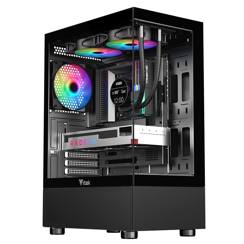 ITEK ITEK CASE SHOWBUI 33B, GAMING TOWER ATX, 12CM ARGB FAN, USB3, SIDE  FRONT PANEL TEMP GLASS - CASE | TecnoCARE.net Sabaudia, Latina, Terracina, San Felice Circeo e Pontinia