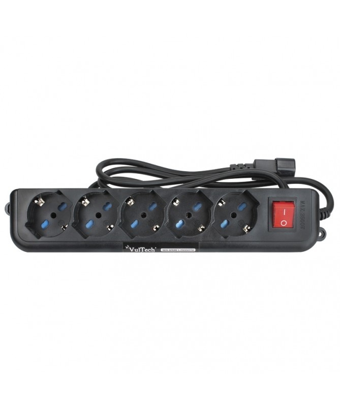 VULTECH VULTECH MULTIPRESA BIPASSO VULTECH MU-UPS01 5 POSTI PER UPS IEC14 TASTO ON/OFF - GRUPPI DI CONTINUITA ACCESSORI UPS | TecnoCARE.net Sabaudia, Latina, Terracina, San Felice Circeo e Pontinia