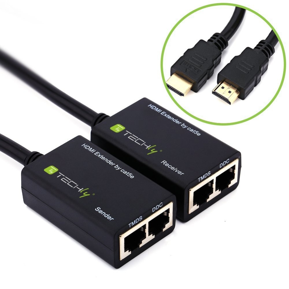 TECHLY Techly IDATA EXT-E30D Estensore HDMI 1080p60Hz fino a 30m su cavo Cat5e/6 - ELABORAZIONI E DISTRIBUZIONI DEL SEGNALE | TecnoCARE.net Sabaudia, Latina, Terracina, San Felice Circeo e Pontinia