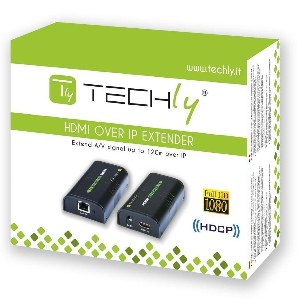 TECHLY Techly IDATA EXTIP-373 Estensore HDMI 1080p60Hz fino a 120m su rete IP - ELABORAZIONI E DISTRIBUZIONI DEL SEGNALE | TecnoCARE.net Sabaudia, Latina, Terracina, San Felice Circeo e Pontinia