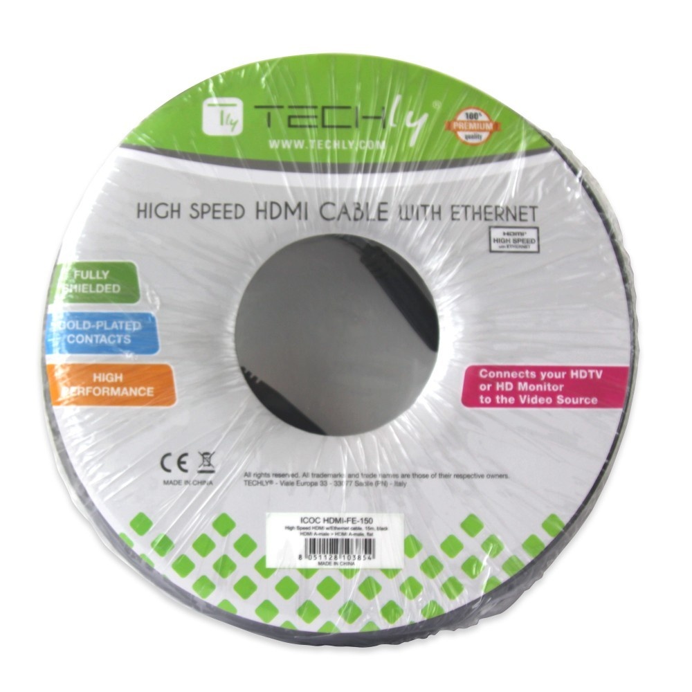 TECHLY Techly ICOC HDMI-4-100WH Cavo HDMI a HDMI 1.4 M/M 10m Bianco - CAVI PER COMPUTER E PERIFERICHE | TecnoCARE.net Sabaudia, Latina, Terracina, San Felice Circeo e Pontinia