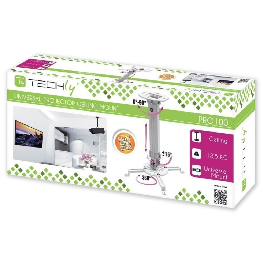 TECHLY Techly ICA-PM 18S Braccio per proiettore da soffitto 580 lc - ACCESSORI ED ELEMENTI PER APPARECCHIATURA AUDIO | TecnoCARE.net Sabaudia, Latina, Terracina, San Felice Circeo e Pontinia