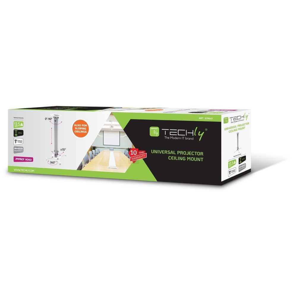 TECHLY Techly ICA-PM 18M Braccio per proiettore da soffitto 900 lc - ACCESSORI ED ELEMENTI PER APPARECCHIATURA AUDIO | TecnoCARE.net Sabaudia, Latina, Terracina, San Felice Circeo e Pontinia