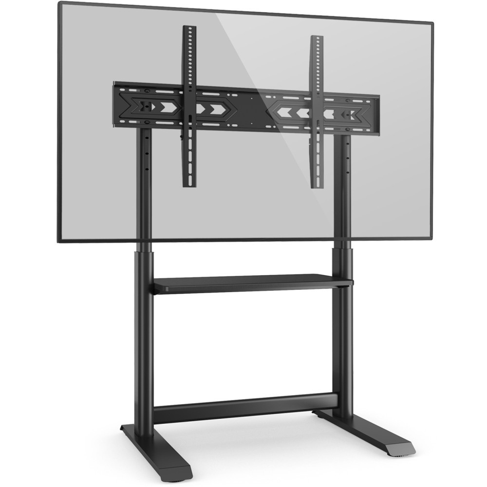 TECHLY Techly ICA-TR130BK Supporto da pavimento per TV 60-86" fino a 68kg regolabile con ripiano AV - ACCESSORI ED ELEMENTI PER APPARECCHIATURA AUDIO | TecnoCARE.net Sabaudia, Latina, Terracina, San Felice Circeo e Pontinia