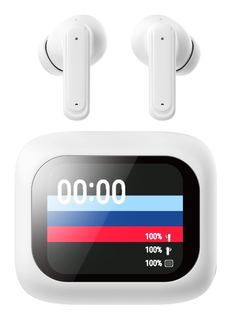 TECHLY Techly ICC SB-BLT08W Cuffie Bluetooth in-ear wireless, custodia con schermo LCD, cancellazione del rumore ANC, equalizzatore - AUDIO E CUFFIE PORTATILI | TecnoCARE.net Sabaudia, Latina, Terracina, San Felice Circeo e Pontinia