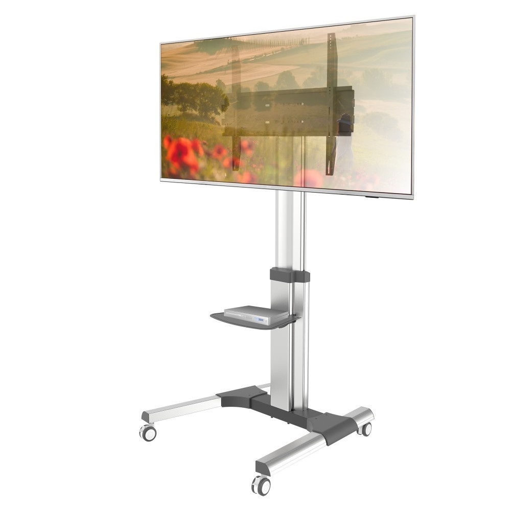 TECHLY Techly ICA-TR156 Supporto TV mobile 50-92" fino a 70kg con ripiano AV regolabile - ACCESSORI ED ELEMENTI PER APPARECCHIATURA AUDIO | TecnoCARE.net Sabaudia, Latina, Terracina, San Felice Circeo e Pontinia