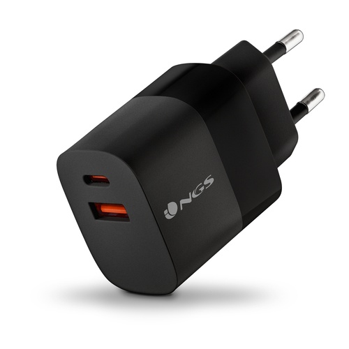 NGS NGS CARICATORE DA PARETE ULTRAVELOCE DA 33W CON 2 PORTE: USB-C + USB-A, RICARICA SIMULTANEA - CARICABATTERIE | TecnoCARE.net Sabaudia, Latina, Terracina, San Felice Circeo e Pontinia