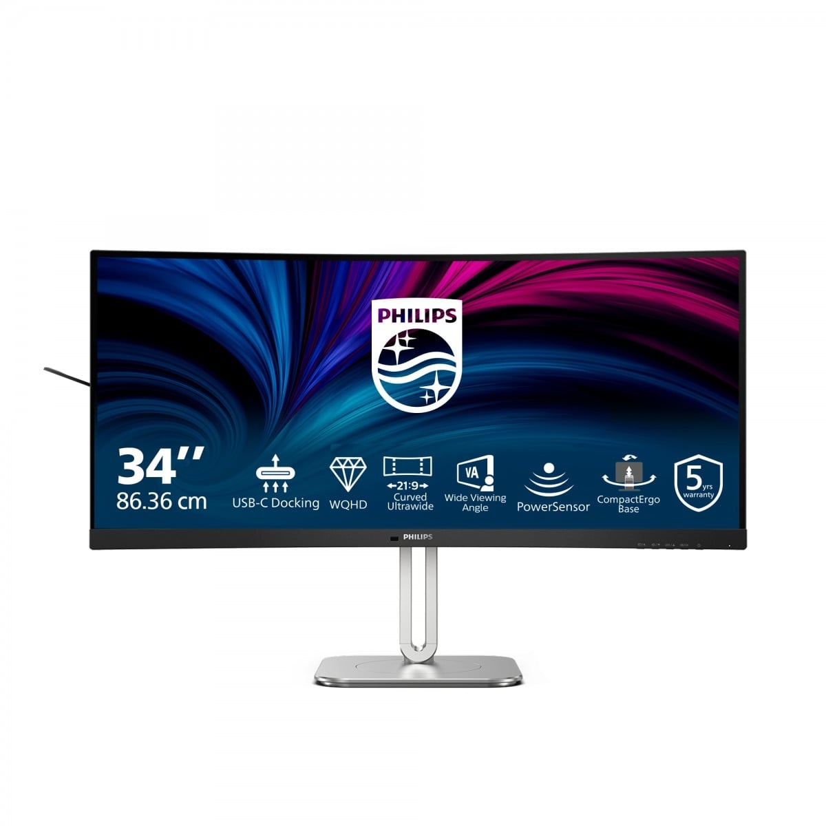 PHILIPS Philips Serie 5000 34B2U5600C/00 Monitor PC 86,4 cm (34") 3440 x 1440 Pixel Dual QHD LCD Grigio - MONITOR E ACCESSORI | TecnoCARE.net Sabaudia, Latina, Terracina, San Felice Circeo e Pontinia