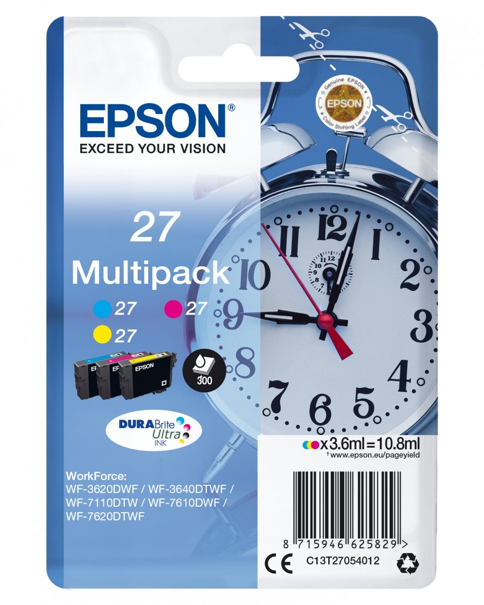 EPSON Epson Alarm clock Multipack Sveglia 3 colori Inchiostri DURABrite Ultra 27 - STAMPANTI E SCANNER | TecnoCARE.net Sabaudia, Latina, Terracina, San Felice Circeo e Pontinia