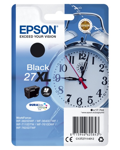 EPSON Epson Alarm clock Cartuccia Sveglia Nero Inchiostri DURABrite Ultra 27XL - STAMPANTI E SCANNER | TecnoCARE.net Sabaudia, Latina, Terracina, San Felice Circeo e Pontinia
