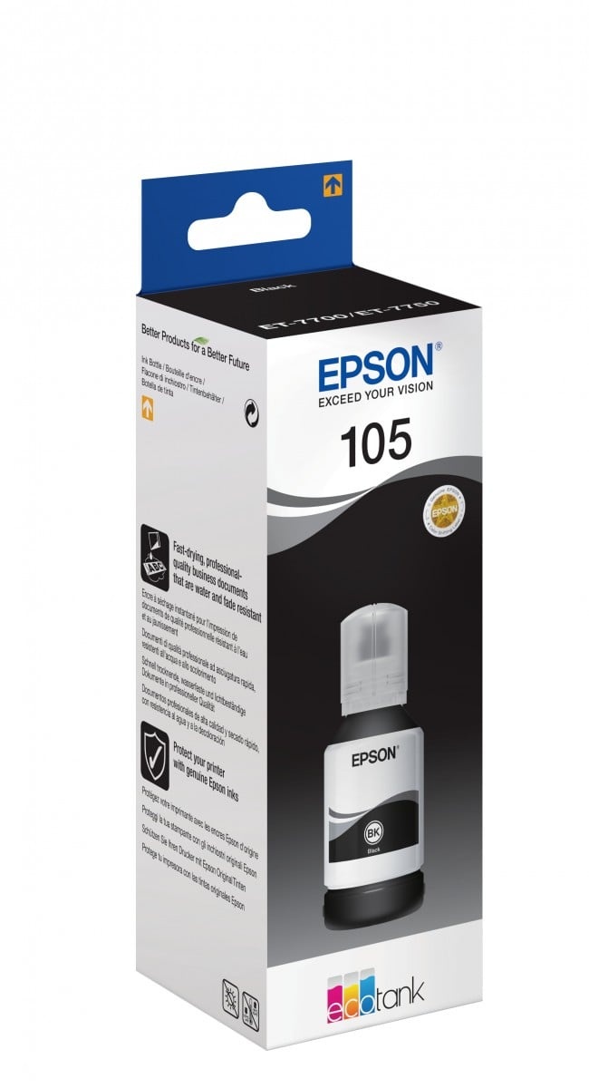 EPSON Epson 105 EcoTank Pigment Black ink bottle - STAMPANTI E SCANNER | TecnoCARE.net Sabaudia, Latina, Terracina, San Felice Circeo e Pontinia