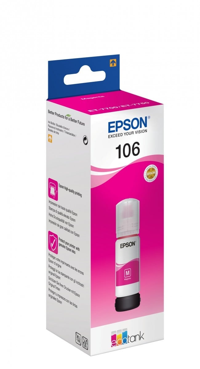 EPSON Epson 106 EcoTank Magenta ink bottle - STAMPANTI E SCANNER | TecnoCARE.net Sabaudia, Latina, Terracina, San Felice Circeo e Pontinia