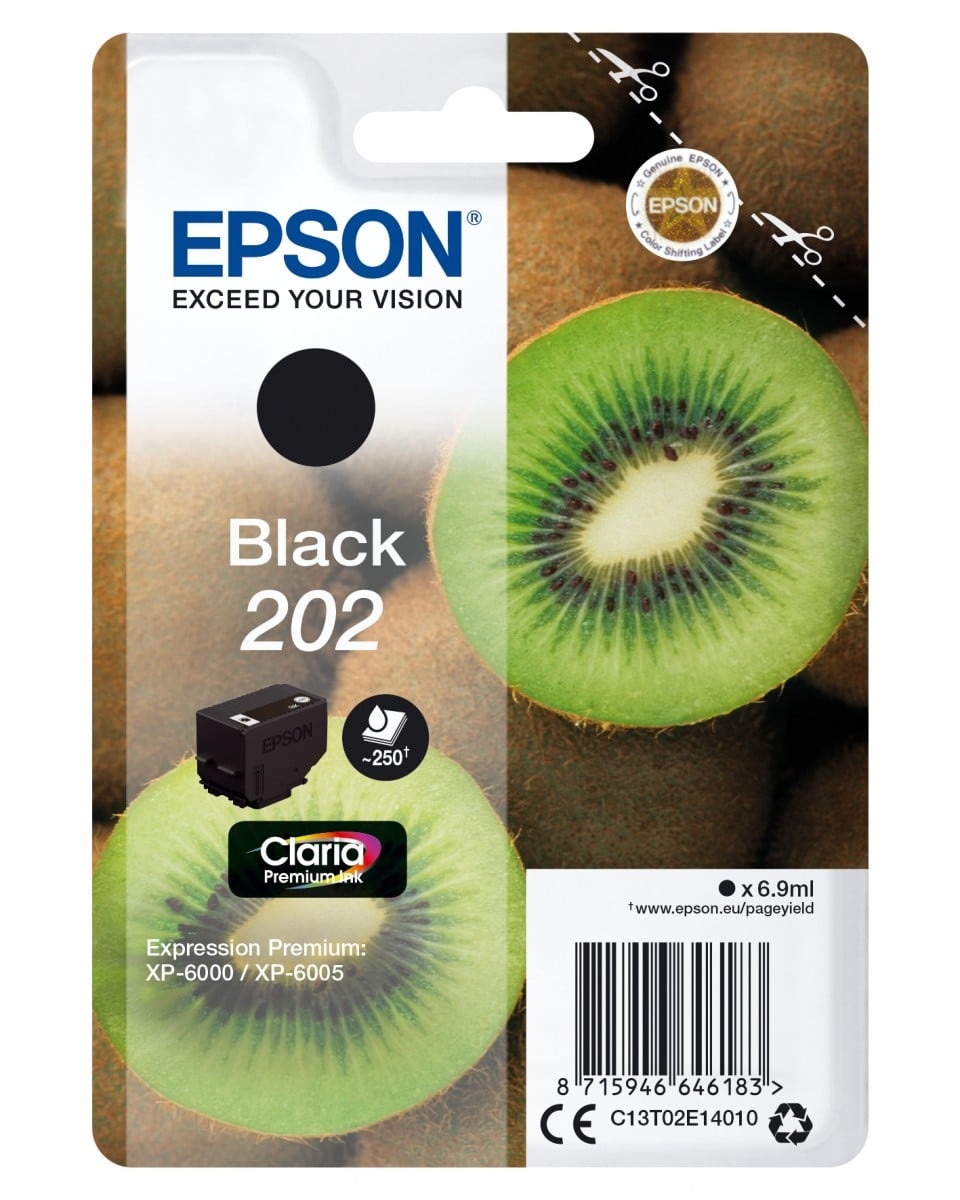 EPSON Epson Kiwi Singlepack Black 202 Claria Premium Ink - STAMPANTI E SCANNER | TecnoCARE.net Sabaudia, Latina, Terracina, San Felice Circeo e Pontinia