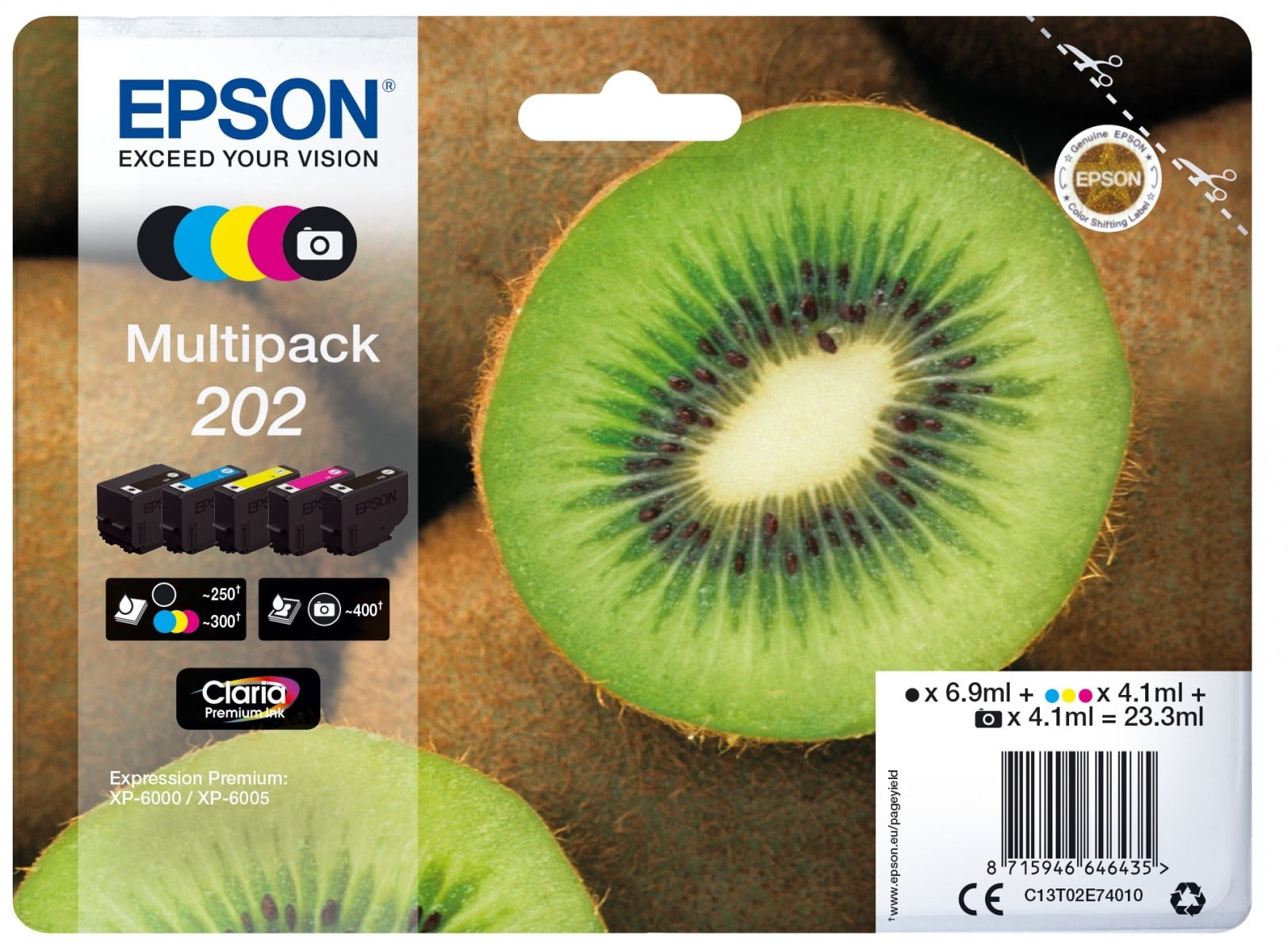 EPSON Epson Kiwi Multipack 5-colours 202 Claria Premium Ink - STAMPANTI E SCANNER | TecnoCARE.net Sabaudia, Latina, Terracina, San Felice Circeo e Pontinia