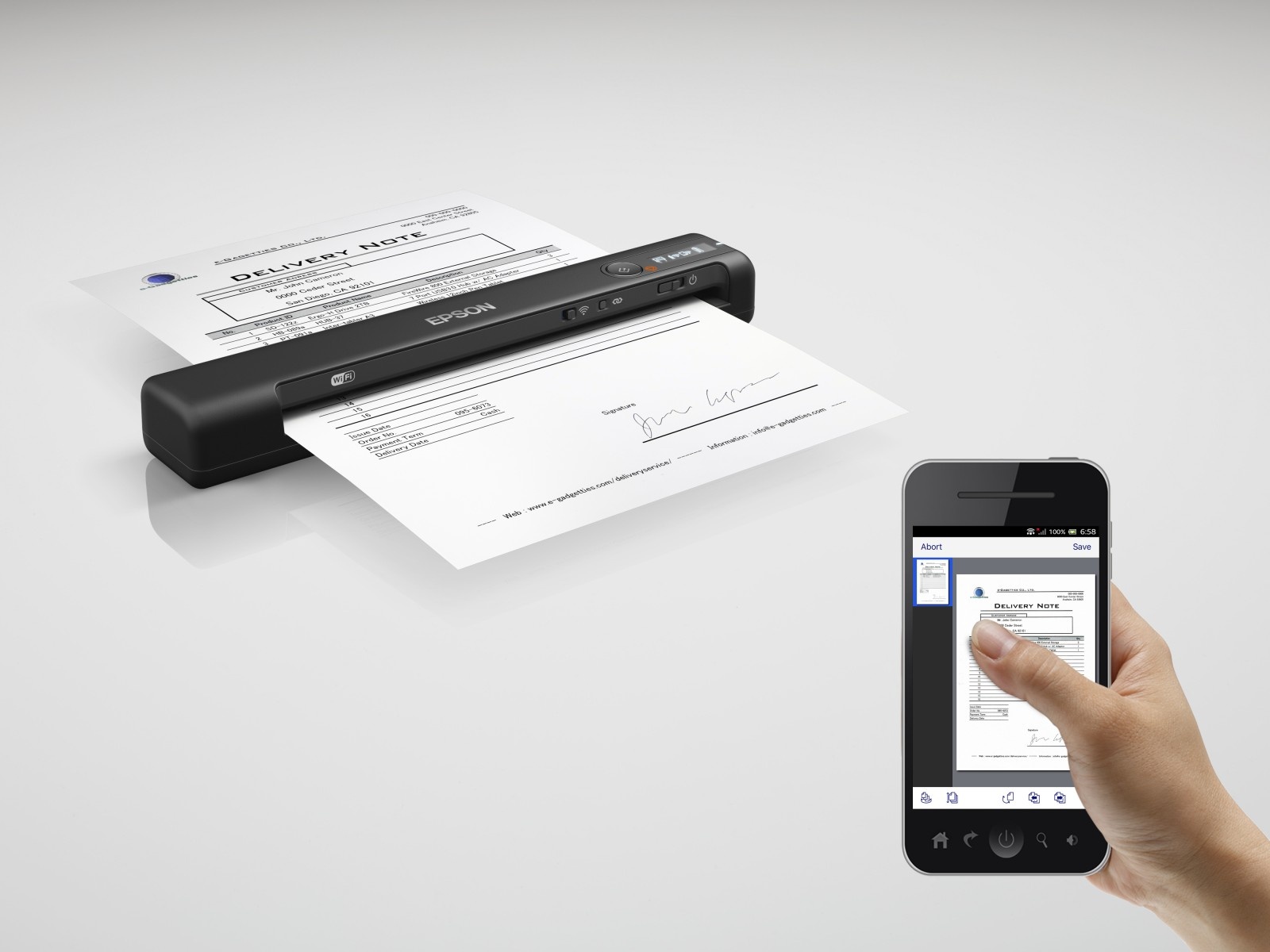 EPSON Epson WorkForce ES-60W scanner portatile 600 x 600 DPI 4ppm - STAMPANTI E SCANNER | TecnoCARE.net Sabaudia, Latina, Terracina, San Felice Circeo e Pontinia