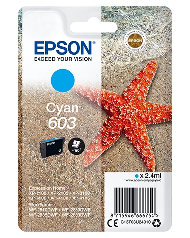 EPSON EPSON CARTUCCIA STELLA MARINA CIANO INKJET ALTA CAPACITA C13T03U24010 NO BLISTER - CARTUCCE INKJET | TecnoCARE.net Sabaudia, Latina, Terracina, San Felice Circeo e Pontinia