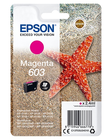 EPSON EPSON CARTUCCIA INK MAGENTA, STELLA MARINA, 603 - CARTUCCE INKJET | TecnoCARE.net Sabaudia, Latina, Terracina, San Felice Circeo e Pontinia