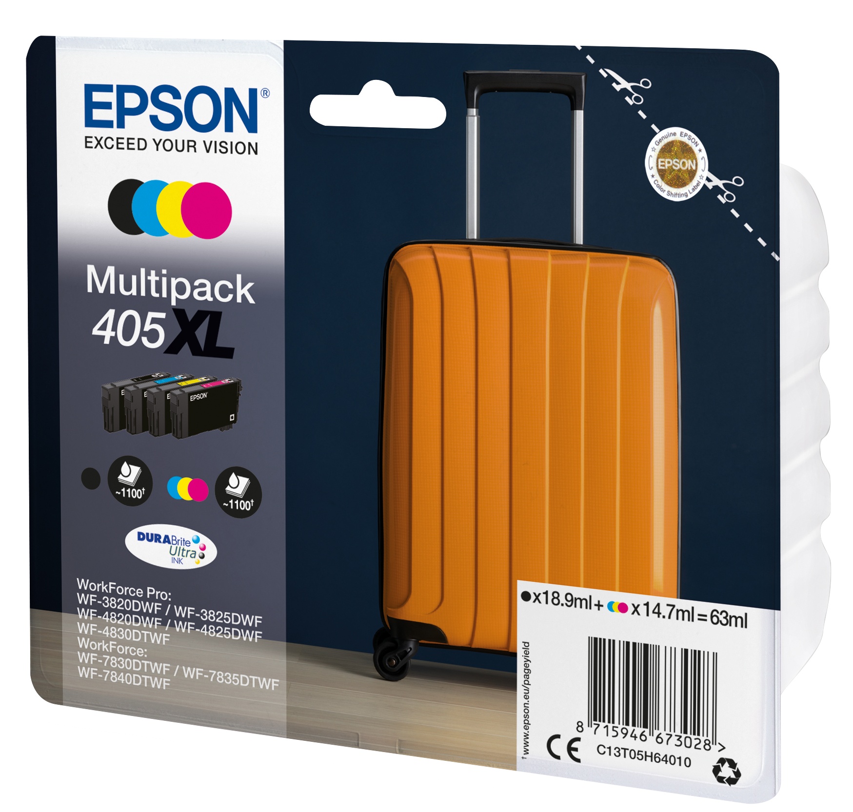 EPSON Epson Multipack 4-colours 405XL DURABrite Ultra Ink - STAMPANTI E SCANNER | TecnoCARE.net Sabaudia, Latina, Terracina, San Felice Circeo e Pontinia