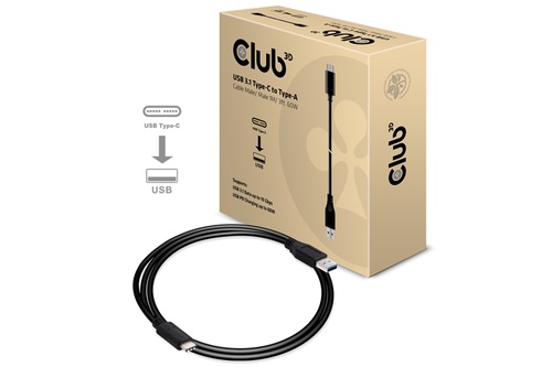 CLUB3D CLUB3D USB TYPE C 3.1 GEN 2 MALE (10GBPS) TO TYPE A MALE CABLE 1METER /  3.28FEET - CAVI USB | TecnoCARE.net Sabaudia, Latina, Terracina, San Felice Circeo e Pontinia