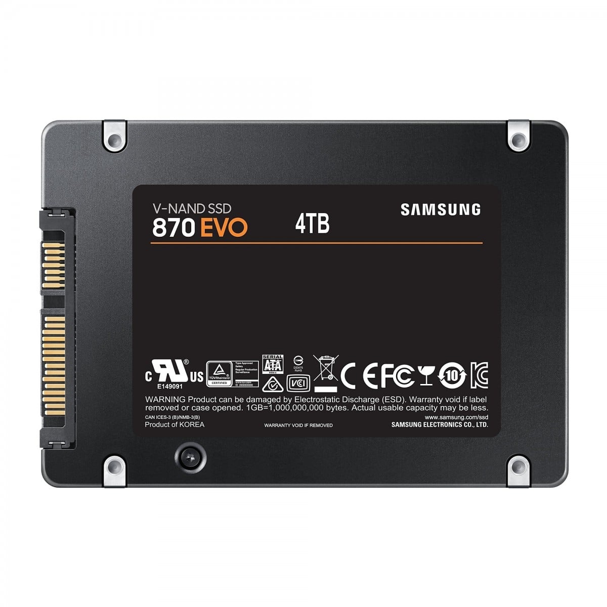 SAMSUNG Samsung 870 EVO 2.5" 4000 GB Serial ATA III V-NAND - SUPPORTI PER LA MEMORIZZAZIONE | TecnoCARE.net Sabaudia, Latina, Terracina, San Felice Circeo e Pontinia