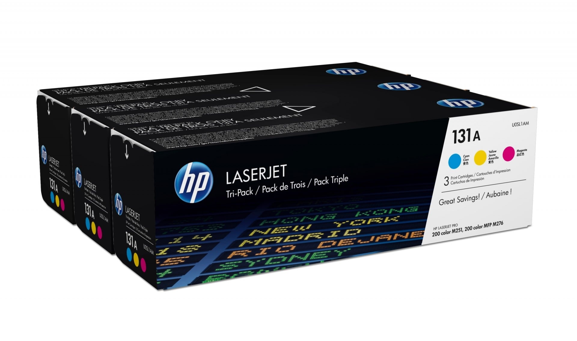 HP HP Confezione da 3 cartucce Toner originali ciano/magenta/giallo LaserJet 131A - STAMPANTI E SCANNER | TecnoCARE.net Sabaudia, Latina, Terracina, San Felice Circeo e Pontinia